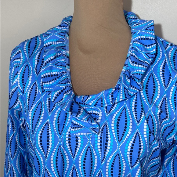 Lulu-B ruffle neck top shirt size medium - Picture 2 of 9